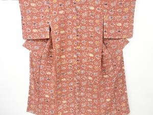 未使用品　菊椿模様小紋着物